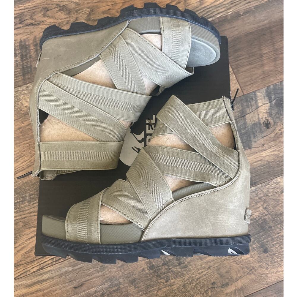 Like New SOREL Joanie II Strap Wedge Sandals in Sage Green (7/38) - Picture 6 of 7